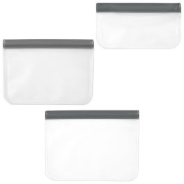 Cook Concept Juego de 3 Bolsas Conservación Reutilizables Translúcidas Lavables Aptas Congelador Medidas Varias