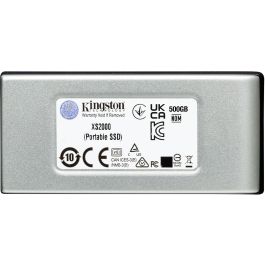 Kingston SXS2000/1000G Disco SSD Externo Portátil 1TB USB 3.2 Gen 2x2 2000 MB/s USB-C IP Resistente Agua/Polvo Plata