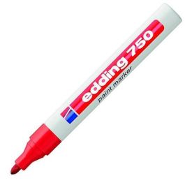 Edding Marcador Permanente 750 Tinta Opaca Brillante Rojo, Punta Redonda 2-4mm (10 Unidades) Para Metal/Vidrio/Plástico (10 Unidades) Precio: 31.50000018. SKU: S8421330