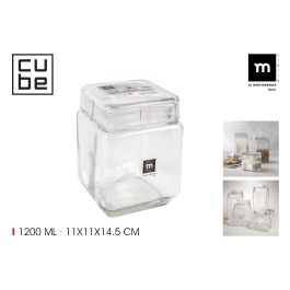 La Mediterranea Tarro Vidrio Cube 1200Ml 11 cm (ancho) x 15.5 cm (alto) x 11 cm (largo) (12 Unidades) Precio: 21.88999989. SKU: B16SNGKVAJ