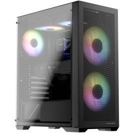 LC-Power LC-717B-ON Caja PC Gaming Midi Tower Blanca con Ventana Lateral y RGB ATX/microATX/Mini-ITX