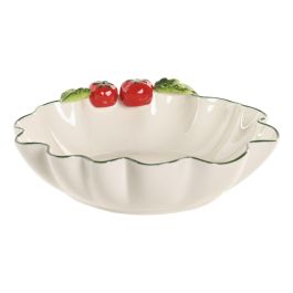 DKD Home Decor Ensaladera Cottage de Gres Blanca y Roja con Tomates 24 x 7 x 25 cm Apta para Lavavajillas Precio: 24.50000014. SKU: B18F2A5DRK