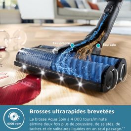 Philips Aspiradora inalámbrica AquaTrio XW9463/11 - Cepillos AquaSpin alta velocidad y sistema de autolimpieza