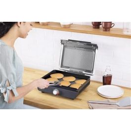 Ninja GR101EU Parrilla y Plancha de Interior Versátil para 4-5 personas con Temperatura Controlada hasta 260°C y Superficie Antiadherente