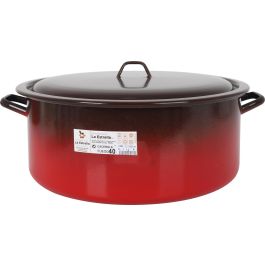 La Estrella Cacerola Esmaltada con Tapa 40 cm - 19.7 L Fuego (2 Unidades)