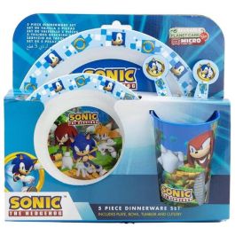 Set de plato, cuenco, vaso, cuchara y tenedor sonic (apto para microondas) Set de plato, cuenco, vaso, cuchara y tenedor sonic (apto para microondas)