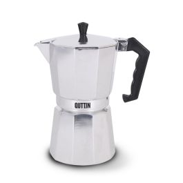 Quttin Cafetera de Aluminio para 9 Servicios con Inducción (6 Unidades)
