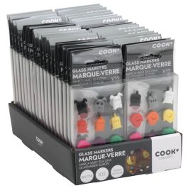 Cook Concept Juego De 12 Marcadores Vaso Silicona Cocktail