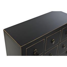 Cajonera DKD Home Decor Negro Dorado Abeto Madera MDF Oriental 63 x 28 x 101 cm Cajonera DKD Home Decor Negro Dorado Abeto Madera MDF Oriental 63 x 28 x 101 cm