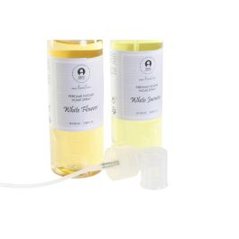 DKD Home Decor Spray Hogar 100 ml Transparente Amarillo White Flowers Larga Duracion 3 x 15 x 3 cm 6 Unidades