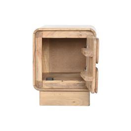 Mesita De Noche Moderno DKD Home Decor Natural 40 x 50 x 40 cm Mesita De Noche Moderno DKD Home Decor Natural 40 x 50 x 40 cm