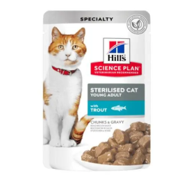 Hill's Hsp Feline Sterilised Trucha Pouch Caja 12x85 gr Alimento Húmedo para Gatos Esterilizados Precio: 24.4999997. SKU: B16J2Q9FHN