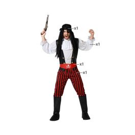 Disfraz Pirata para Hombre Adulto Rayas Rojas Talla XS-S con Camisa, Pantalón, Cinturón y Pañuelo Precio: 17.5000001. SKU: S1128885