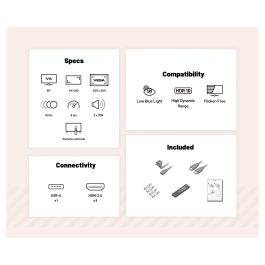 JAPANNEXT JN-IPS430UHD60F - Monitor 43" IPS 4K UHD (3840x2160), 60Hz, 8ms, HDR, HDMI 2.0, USB, WLAN, Altavoces, Negro, VESA 200x200