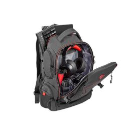 GENESIS Pallad 550 Mochila para Gaming 43,9 cm (17.3") Negro, Rojo con Compartimento para Portátil y Accesorios