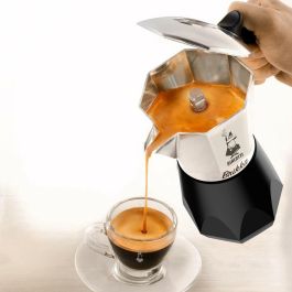 Cafetera Italiana Bialetti BRIKKA Negro Aluminio 2 Tazas