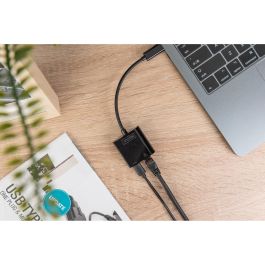 Digitus Adaptador USB Type-C a Gigabit Ethernet con Power Delivery, Negro
