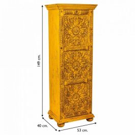 Armario Alexandra House Living Amarillo Hierro Madera de mango 40 x 149 x 53 cm Armario Alexandra House Living Amarillo Hierro Madera de mango 40 x 149 x 53 cm