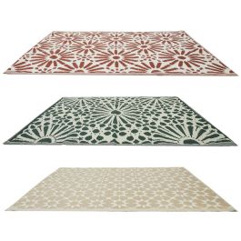 Home Deco Factory Alfombra Interior/Exterior 120x180 cm con Motivos Geométricos de Plástico PP