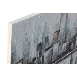 DKD Home Decor Cuadro Abstracto Ciudad Lienzo MDF Gris Azul 120 x 2.8 x 80 cm (2 Unidades)