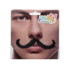 Bigote Negro Clásico Para Disfraz Adulto, Accesorio Estilo Curvado Para Personajes Cómicos Y Teatrales
