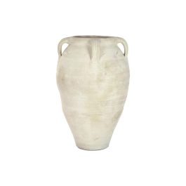 DKD Home Decor Ánfora Mediterránea Colección Jerba de Terracota Artesanal y Hecha a Mano, 4 Asas, Boca 30 cm, 57x57x93 cm