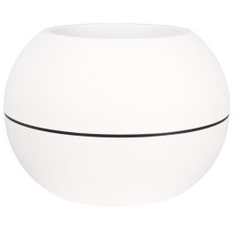 Riviera RIV3580798152022 Jardinera redonda Granit Boule, Plástico, Diámetro 50 cm, Blanco