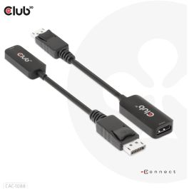 Club3D Adaptador DisplayPort 1.4 a HDMI HDR 8K60Hz / 4K120Hz Activo - Conector Macho a Hembra - 0.21m