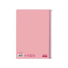 Cuaderno Espiral Liderpapel Folio Smart Tapa Blanda 80H 60 gr Cuadro 4 mm Con Margen Color Rosa 10 unidades