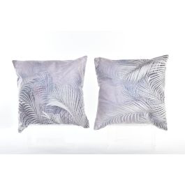 DKD Home Decor Cojín Decorativo Tropical Bestone de Poliéster Gris 45x45 cm con Cremallera - Set de 4 Unidades para Sofá/Silla Precio: 30.19434. SKU: B1JD4FJEKR