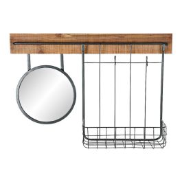 Espejo de pared DKD Home Decor Negro Metal Abeto Espejo (80 x 15 x 20 cm) Precio: 57.79000051. SKU: S3014024