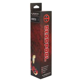 ERIK Alfombrilla Gaming Deadpool Marvel 80x35cm, Textil Impermeable Alta Densidad, Base Antideslizante y Bordes Reforzados para Teclado y Ratón