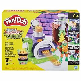 Hasbro HASG18295L0 – Lanzador de Pizzas Play-Doh de las Tortugas Ninja, set de arcilla para modelar