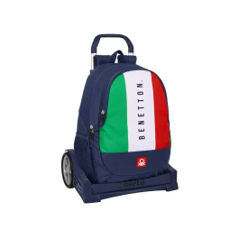 Mochila Escolar con Ruedas Benetton Flag Azul marino 32 x 44 x 16 cm Precio: 35.50000003. SKU: B1G76T68XD
