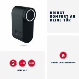ABUS CFA4100 BK Cerradura Bluetooth LOXERIS One Mecanismo Inteligente Negro con Acceso Compartido
