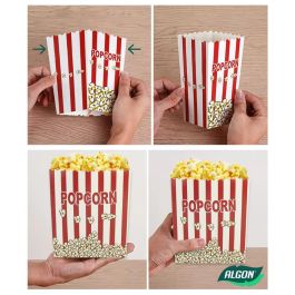 Set de 4 cubos para palomitas de cartón 19.2x17.5 cm Algon - Inde (24 Cajas) Set de 4 cubos para palomitas de cartón 19.2x17.5 cm Algon - Inde (24 Cajas)