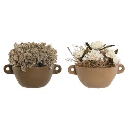 Planta Shabby DKD Home Decor Blanco Marron 22 x 14 x 22 cm (2 Unidades) Precio: 28.90000058. SKU: B16R7467WF