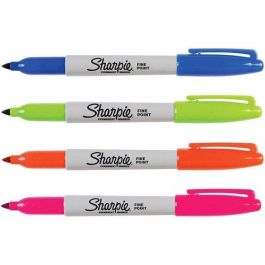 Sharpie Marcador Permanente Fine Punta Redonda 0.9 mm, Colores Neón, Blíster 4 Unidades Precio: 3.50000002. SKU: B14HPEDCJ8