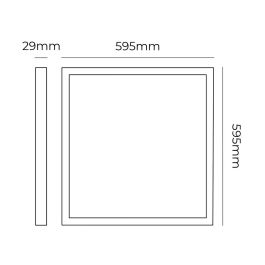 Edm Panel LED 40W 6400K Luz Fría 4300 lm 59,5x59,5x2,9 cm con Alimentador Philips y Marco Acero Blanco