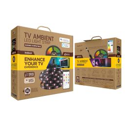 Muvit Tira Led Io Wifi TV, Compatible con Alexa y Google Assistant, Ambient Light para Películas y Música