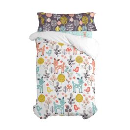 Juego de funda nórdica HappyFriday Moshi Moshi Woodland Multicolor Cama de 105 2 Piezas