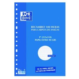 Recambio Oxford School Fº 100H 90Gr 16 Taladros Cuadric.4X4 C/Margen Azul 25 unidades Precio: 98.50000039. SKU: B1EYYTWH8L