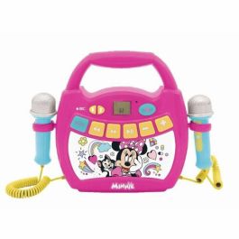 Lexibook MINNIE MOUSE Altavoz Bluetooth con Efectos de Luz, Micrófonos y Batería Recargable Infantil Portátil Karaoke