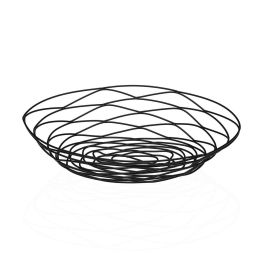 Frutero Oval Negro Versa 23x31x7 cm - Metal (2 Unidades)