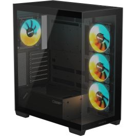 GIGABYTE C500 PANORAMIC STEALTH Midi Tower PC Gaming Panorámica con Ventana Lateral Cristal Templado, Soporte ATX, USB 3.2 Gen 2, Negro