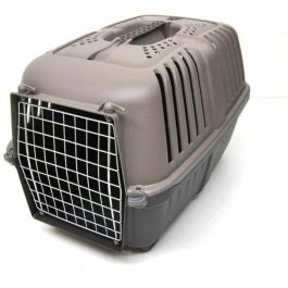 Kruuse Transportin Pratiko Para Maletero, Plástico Resistente con Asas y Puerta de Metal, Ventilación Excelente, 48x31,5x33 cm