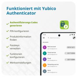 Yubico YubiKey 5C NFC USB-C Seguridad Llave NFC Negro