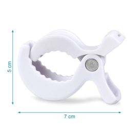 KioKids Pinzas para Muselinas Blanco - Pack 4 unidades, Sujeción Segura para Carrito, Cuna y Silleta de Bebé (+0 meses) KioKids Pinzas para Muselinas Blanco - Pack 4 unidades, Sujeción Segura para Carrito, Cuna y Silleta de Bebé (+0 meses)