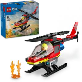 Lego Juego de Construcción Helicóptero de Rescate de Bomberos City, para niños de 5+ años