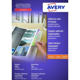 Etiquetas Adh.Impr.Avery A4 Indices Colores Surtidos Inkjet/Laser Caja 4H 33X13 Mm 96 Uds.(05412501) Precio: 16.89000038. SKU: B1E5WEAJC3